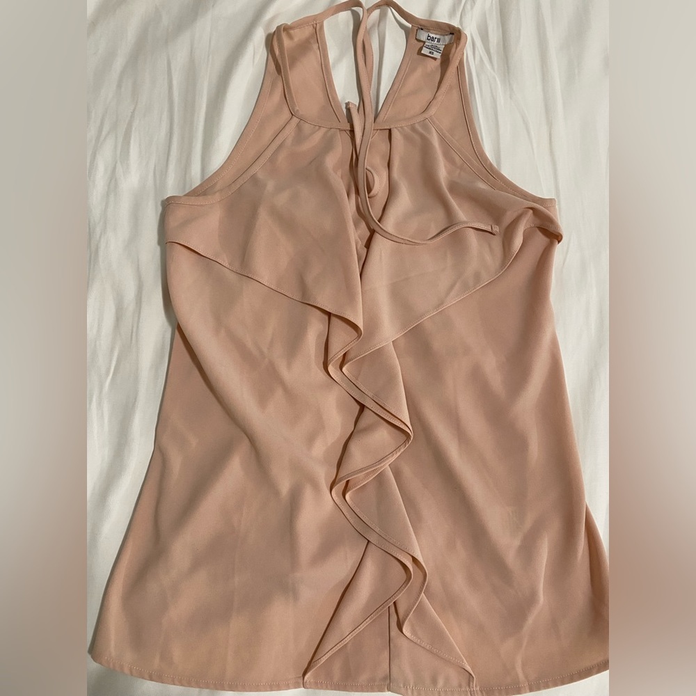 Bar III women’s peach ruffled top - Picture 1 of 2